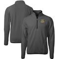 Men's Cutter & Buck Gray/Black North Carolina A&T Aggies Cascade Eco Sherpa Fleece Quarter-Zip Pullover Jacket