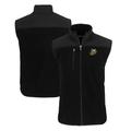 Men's Cutter & Buck Black Baldwin Wallace Yellow Jackets Big Tall Cascade Eco Sherpa Fleece Full-Zip Vest