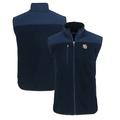 Men's Cutter & Buck Navy Marquette Golden Eagles Big Tall Cascade Eco Sherpa Fleece Full-Zip Vest