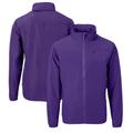 Men's Cutter & Buck Purple Kansas State Wildcats Charter Eco Recycled Full-Zip Jacket