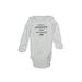 Carter's Long Sleeve Onesie: Gray Bottoms - Size Newborn