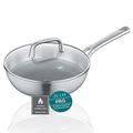 Berndes Tricion Resist Wok 26 cm, Wok Pan with Lid 3.4 L Volume, Suitable for All Hobs Including Induction, Non-Stick Coating