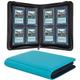 D DACCKIT Toploader Binder, Holds 112 Toploaders, 4 Pocket Top Loader Binders with Sleeves for 3" x 4" Rigid Card Holders for Trading Cards in 3 x 4'' Toploaders - Blue