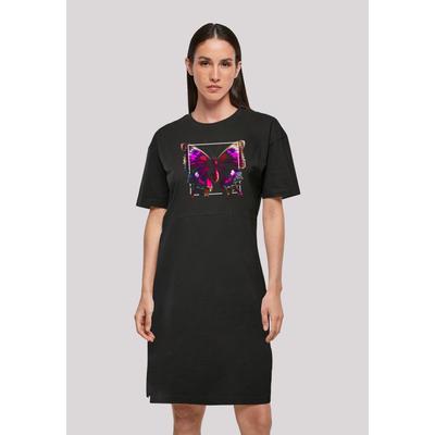 Shirtkleid F4NT4STIC "Pink", Damen, Gr. M, schwarz, Obermaterial: 100% Baumwolle, casual, oversize, Rundhals, Kurzarm ohne Bündchen, Kleider, Print Image