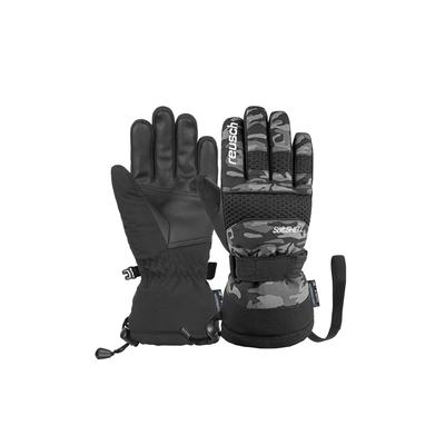 Skihandschuhe REUSCH "Connor R-TEX XT Junior", Damen, Gr. 4, grau (dunkelgrau, meliert), 87% Polyester, 11% Polyurethan, 2% Elasthan, mehrfarbig, casual, Handschuhe, in sportlichem Schnitt Image