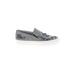 Nine West Sneakers: Slip-on Platform Casual Gray Print Shoes - Women's Size 7 - Almond Toe