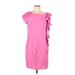 Allen B. by Allen Schwartz Casual Dress - Shift: Pink Solid Dresses - Women's Size 12