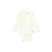 Gerber Long Sleeve Onesie: White Bottoms - Size 0-3 Month