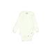 Gerber Long Sleeve Onesie: White Print Bottoms - Size 0-3 Month