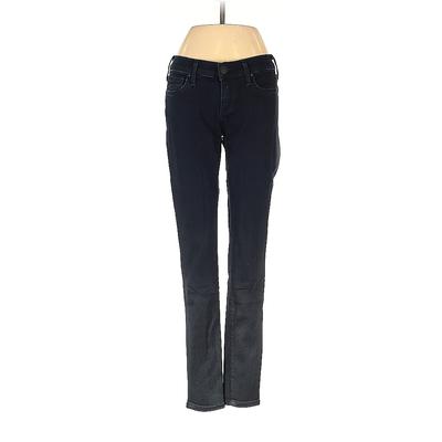 True Religion Jeans - Mid/Reg Rise Skinny Leg Boyfriend: Blue Bottoms - Women's Size 26 - Dark Wash