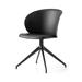 Connubia Tuka Armless Chair w/ 180 Swivel Base Aluminum/Upholstered in Black/Brown | 30.75 H x 22.25 W x 23.25 D in | Wayfair