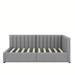 Mercer41 Masakatsu Daybed Upholstered/Linen in Gray | 28.3 H x 42.5 W x 78.9 D in | Wayfair 5453FD115F3B464AAD4BED20D44F1742