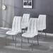 Orren Ellis Clorissa Tufted Back Parsons Chair Faux Leather/Upholstered in White | 38.2 H x 25.2 W x 16.1 D in | Wayfair