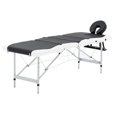 vidaXL Foldable Massage Table 4 Zones Aluminum