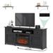 70" Farmhouse Fireplace TV Stand with 23" Electric Fireplace