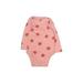 Just One You Made by Carter's Long Sleeve Onesie: Pink Polka Dots Bottoms - Size 6 Month