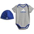 ADIDAS Kinder Sportanzug Essentials Big Logo Body und Beanie Kids Geschenkset, Größe 80 in Silber