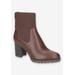 Women's Lucia Bootie by Easy Street in Brown (Size 8 1/2 M)