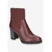 Wide Width Women's Lucia Bootie by Easy Street in Burgundy (Size 8 1/2 W)