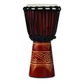 LP Latin Percussion Djembe World Beat Wood Art Red/Natural LP713SR