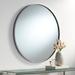 Drake Polished Nickel 34" Round Wall Mirror