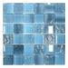 Giorbello Starlight Glow 1.9" x 1.9" Glass Grid Mosaic Tile Glass in Blue | 1.9 H x 1.9 W x 0.31 D in | Wayfair G9002-1