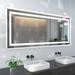 TOOLKISS Rectangular Frameless LED Light Anti-Fog Wall Bathroom Vanity Mirror w/ Backlit & Frontlit in White | 72 H x 36 W x 1.65 D in | Wayfair