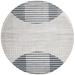 Blue 96 x 96 x 0.25 in Area Rug - Wade Logan® Aulika Machine Washable Geometric Ivory Area Rug Polyester | 96 H x 96 W x 0.25 D in | Wayfair