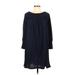 Ann Taylor LOFT Casual Dress: Blue Dresses - Women's Size Medium