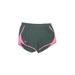 Under Armour Athletic Shorts: Green Color Block Activewear - Women's Size Medium
