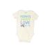 The Children's Place Short Sleeve Onesie: White Solid Bottoms - Size 3-6 Month