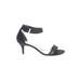 Adrianna Papell Heels: Slip-on Stilleto Glamorous Black Shoes - Women's Size 7 - Open Toe