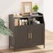 Metal Buffet Sideboard Cabinet with Storage,Storage Cabinet Modern Sideboard Buffet Table with Doors