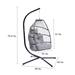 Outdoor Patio Rattan Swing Hammock Egg Chair With Cushion And Pillow