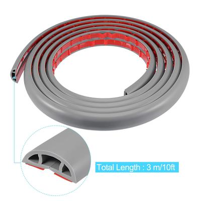 Floor Cord Cover Cable Protector 0.4" W x 0.24" H Cable Management