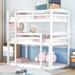 Wood Triple Bunk Beds,Bunk Beds Twin Over Twin Over Twin,Triple Bed for 3, 3 Beds Bunk Bed with Guard Rails and Ladder for Kids