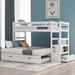 Twin over Twin/King Bunk Bed with Twin Trundle