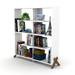 Wood Frame Etagere Open Back 6 Shelves Bookcase Industrial Bookshelf for Office and Living Rooms Modern Bookcases