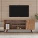 Walnut Entertainment Units with Living Room Furniture Storage and 2 Shelves Cabinet, High Quality Media Cabinets TV Console