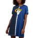 Women's Starter Navy Los Angeles Rams Ace Tie-Dye T-Shirt Dress