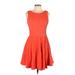 Alberto Makali Casual Dress: Orange Dresses - Women's Size Large