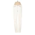 J.Crew Jeggings - Mid/Reg Rise Straight Leg Boyfriend: Ivory Bottoms - Women's Size 27 - Light Wash