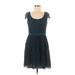 Shoshanna Casual Dress - A-Line: Blue Dresses - Women's Size 8