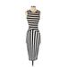 Bar III Casual Dress - Bodycon: Black Stripes Dresses - Women's Size 2X-Small