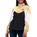 Women's G-III 4Her by Carl Banks Black/Gold New Orleans Saints Tie Breaker Lightweight Quarter-Zip Jacket