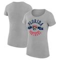 Women's G-III 4Her by Carl Banks Heather Gray Florida Panthers City Graphic Sport Fitted Crewneck T-Shirt