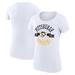 Women's G-III 4Her by Carl Banks White Pittsburgh Penguins City Graphic Sport Fitted Crewneck T-Shirt