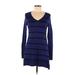 Apt. 9 Casual Dress - Sweater Dress: Blue Dresses - Women's Size Medium