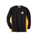 Men's Big & Tall NFL® Long-sleeve waffle crewneck by NFL in Pittsburgh Steelers (Size 5XL)