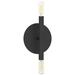 Wand 8.5" High 2 Light Matte Black Wall Sconce